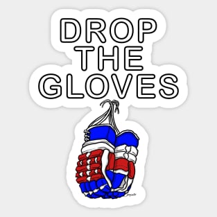 DROP THE GLOVES Ice Hockey Gloves Sticker